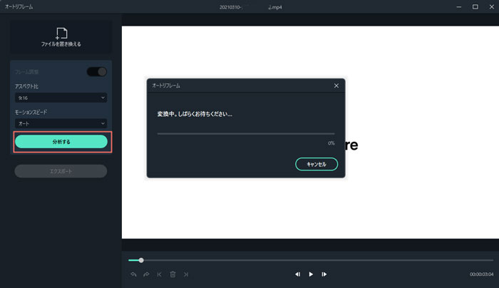 リフレームビデオを分析