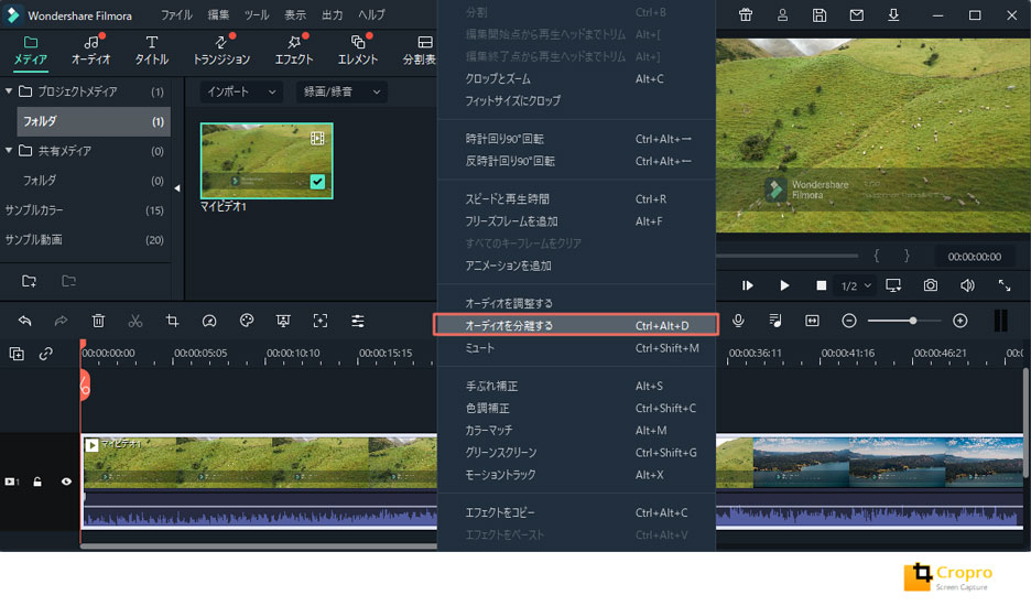 ディオを分離する