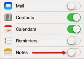 iPhone notesの同期方法