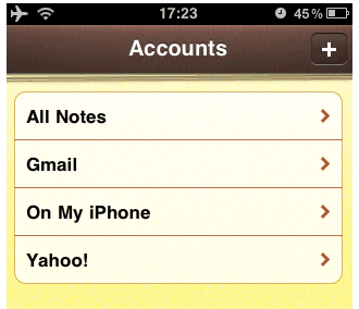 iPhone notesの同期方法